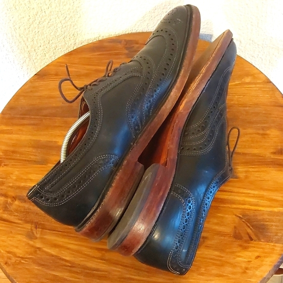 Allen Edmonds McTavish Black Wingtip Leather Oxford Brogues Dress Shoes Sz.12 main image 9